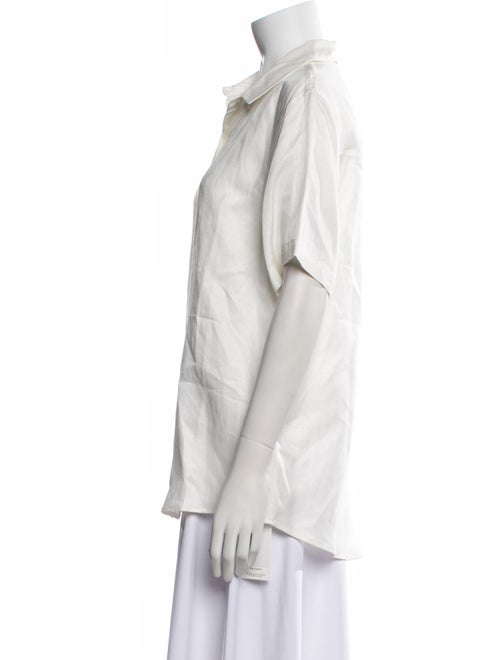 Anine Bing Short Sleeve Button-Up Top