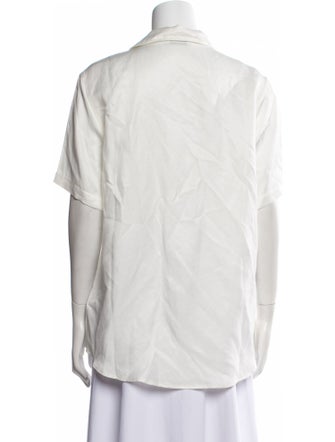 Anine Bing Short Sleeve Button-Up Top