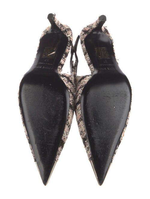 Anine Bing Tweed Tweed Pattern Slingback Pumps