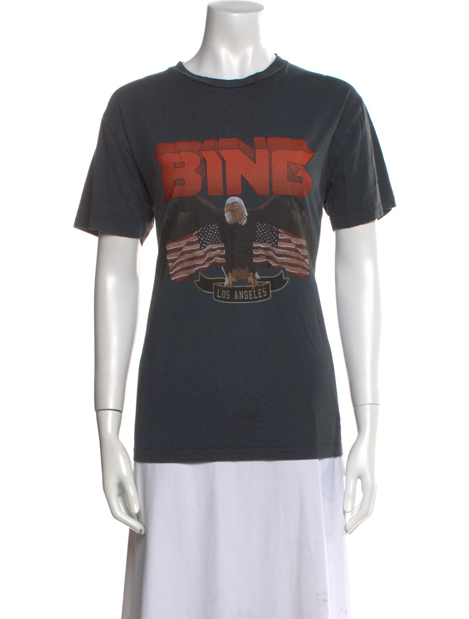 Anine Bing Graphic Print Crew Neck T-Shirt