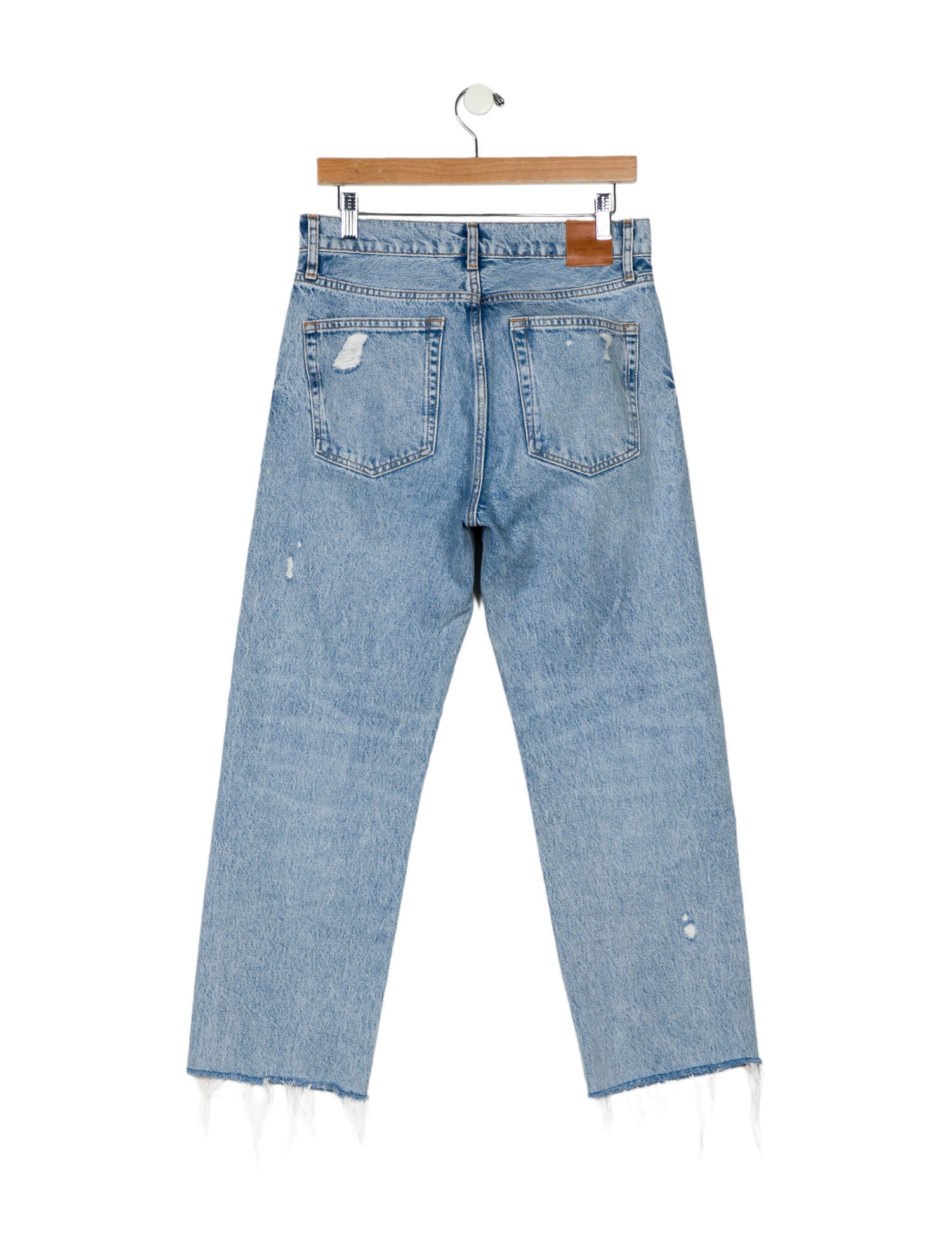 Anine Bing High-Rise Straight Leg Jeans