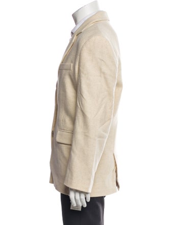 Anine Bing Virgin Wool Plaid Print Blazer