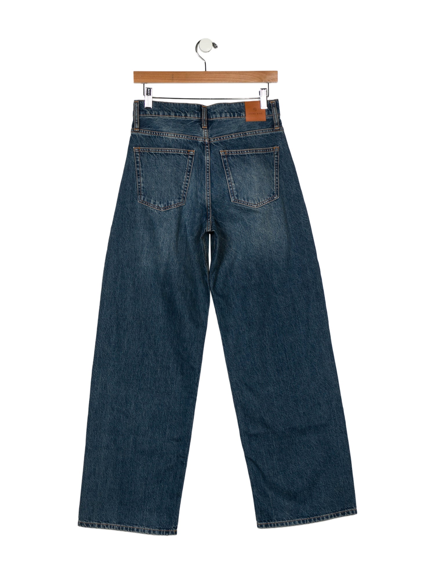 Anine Bing Mid-Rise Wide Leg Jeans