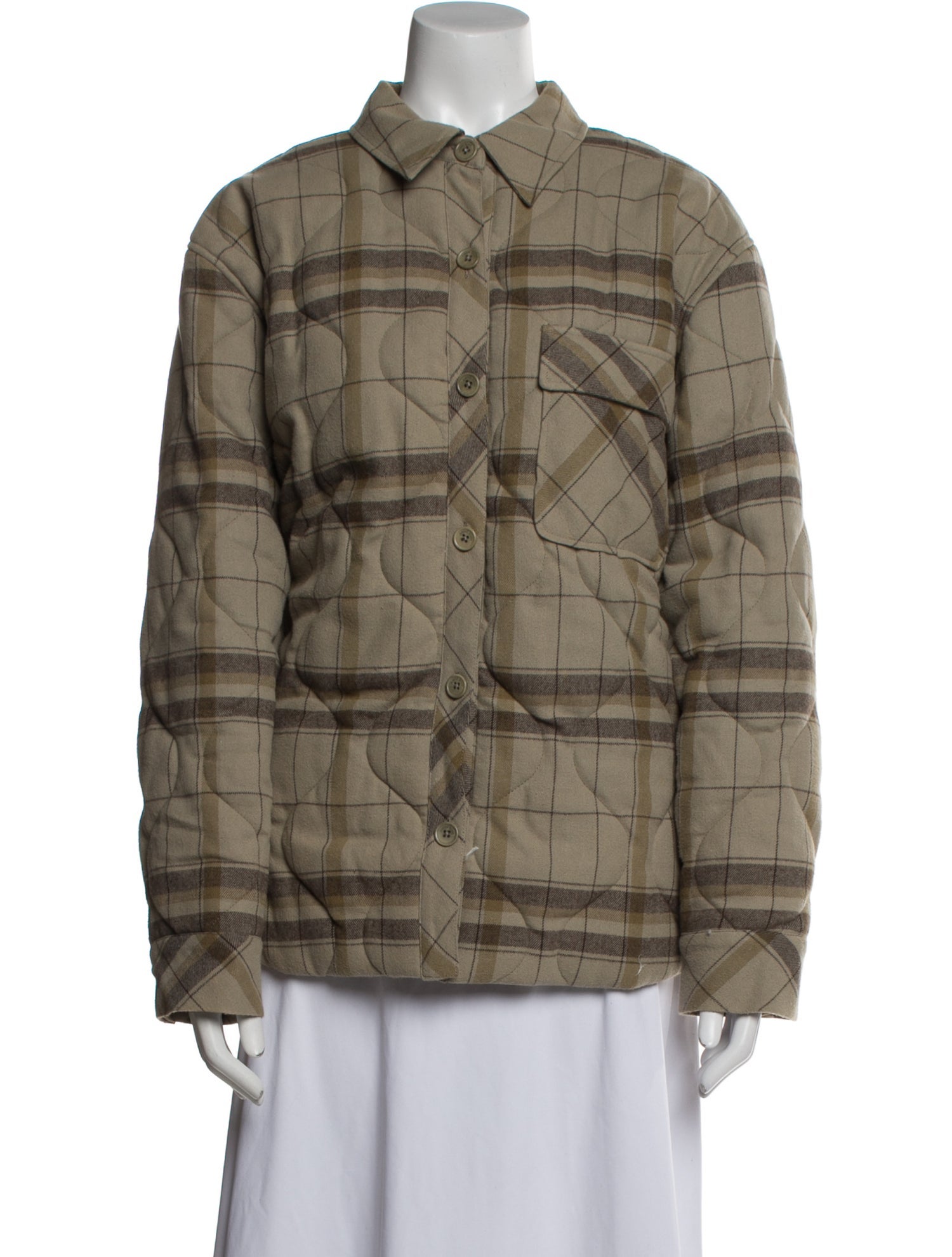 Anine Bing Plaid Print Utility Jacket