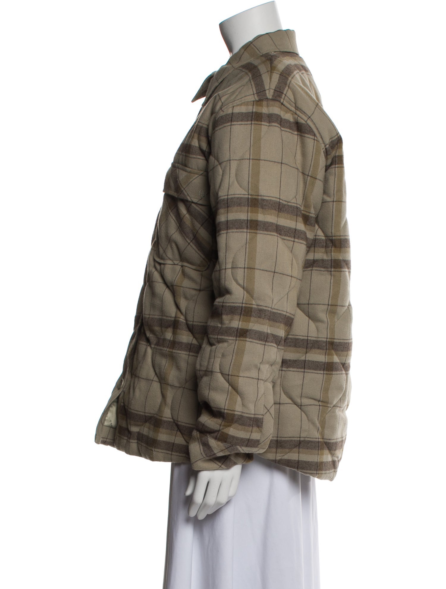 Anine Bing Plaid Print Utility Jacket