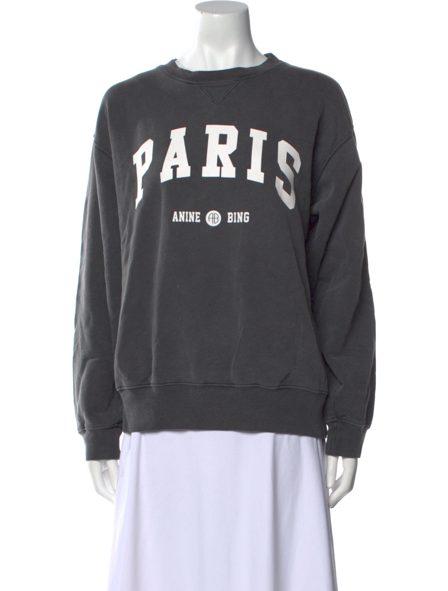 Anine Bing Graphic Print Crew Neck Sweater