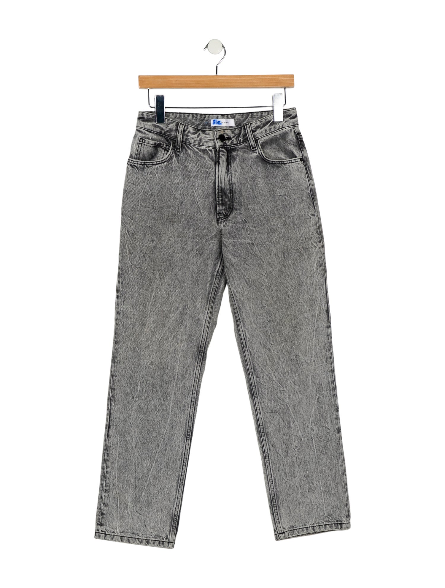 Anine Bing High-Rise Straight Leg Jeans