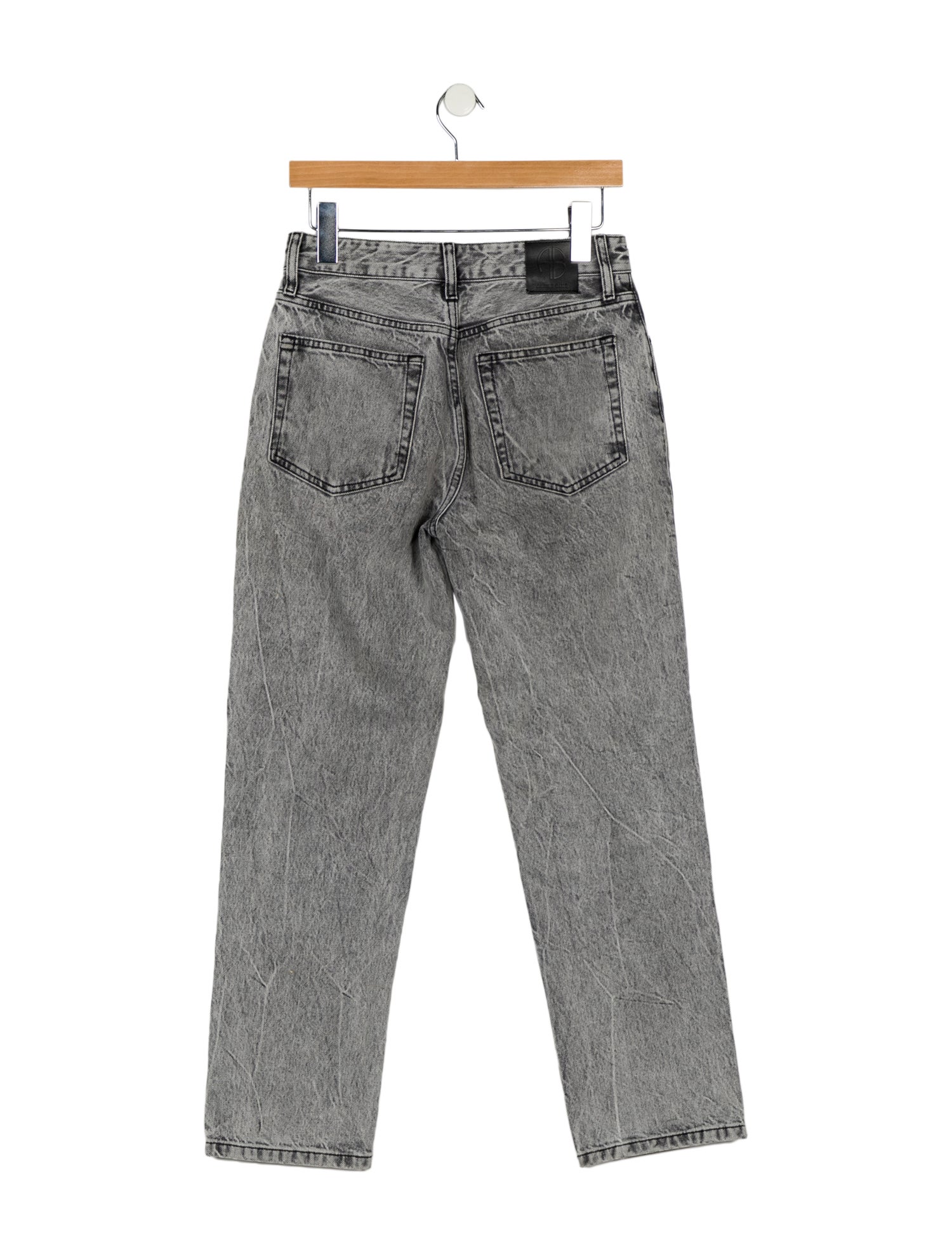 Anine Bing High-Rise Straight Leg Jeans