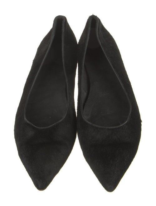 Anine Bing Ponyhair Leather Trim Embellishment Flats