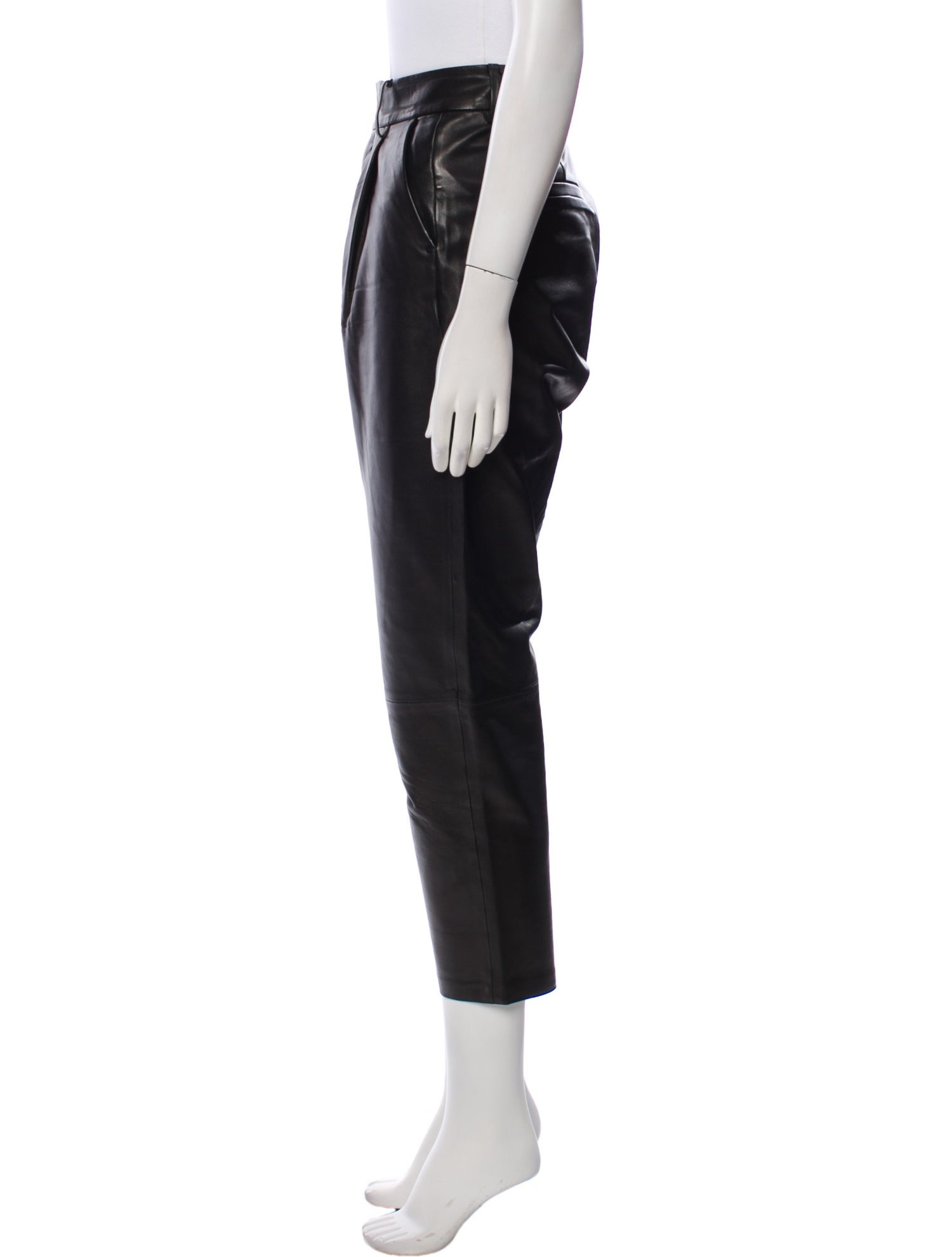 Anine Bing Leather Straight Leg Pants