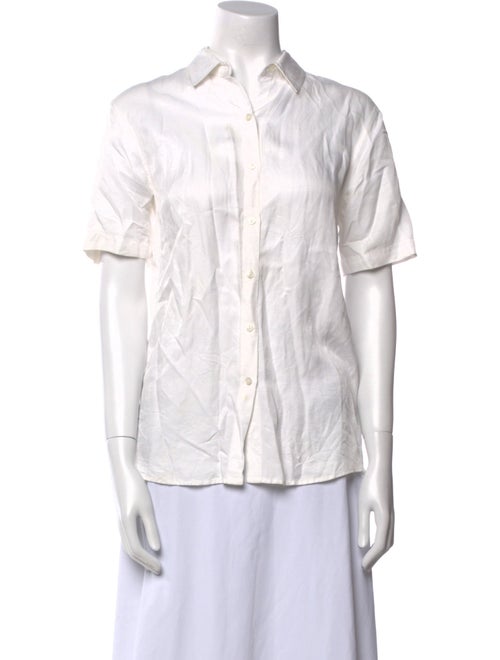 Anine Bing Short Sleeve Button-Up Top