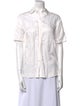 Anine Bing Short Sleeve Button-Up Top