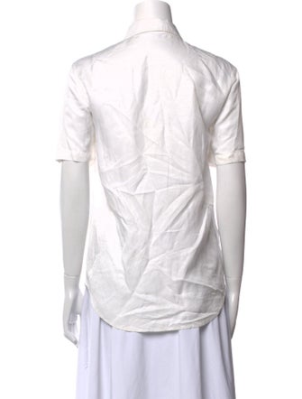 Anine Bing Short Sleeve Button-Up Top