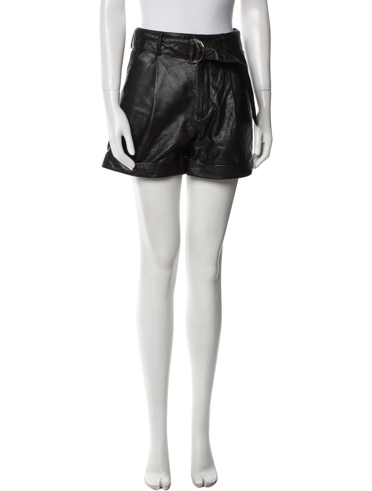 Anine Bing Leather Mini Shorts