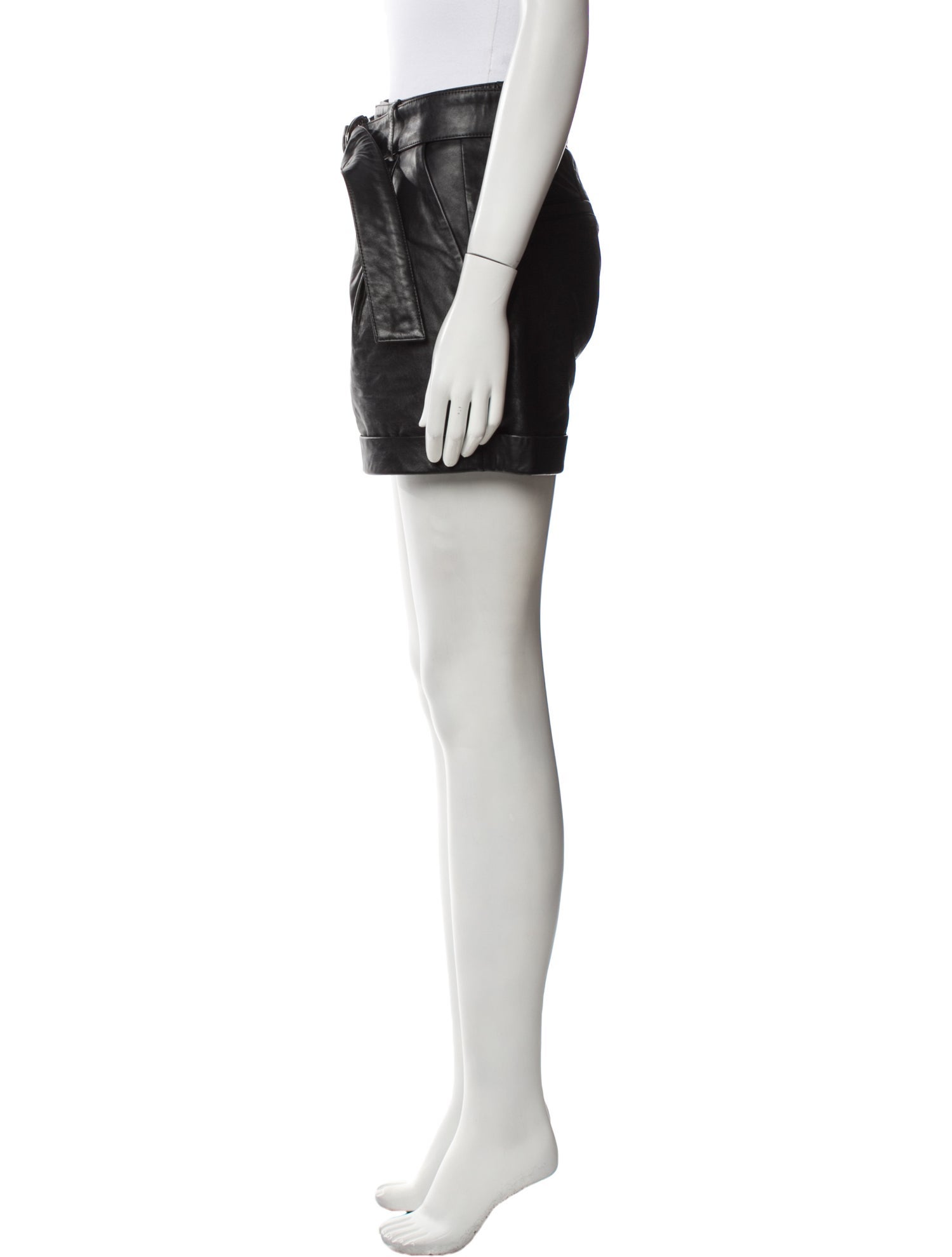 Anine Bing Leather Mini Shorts