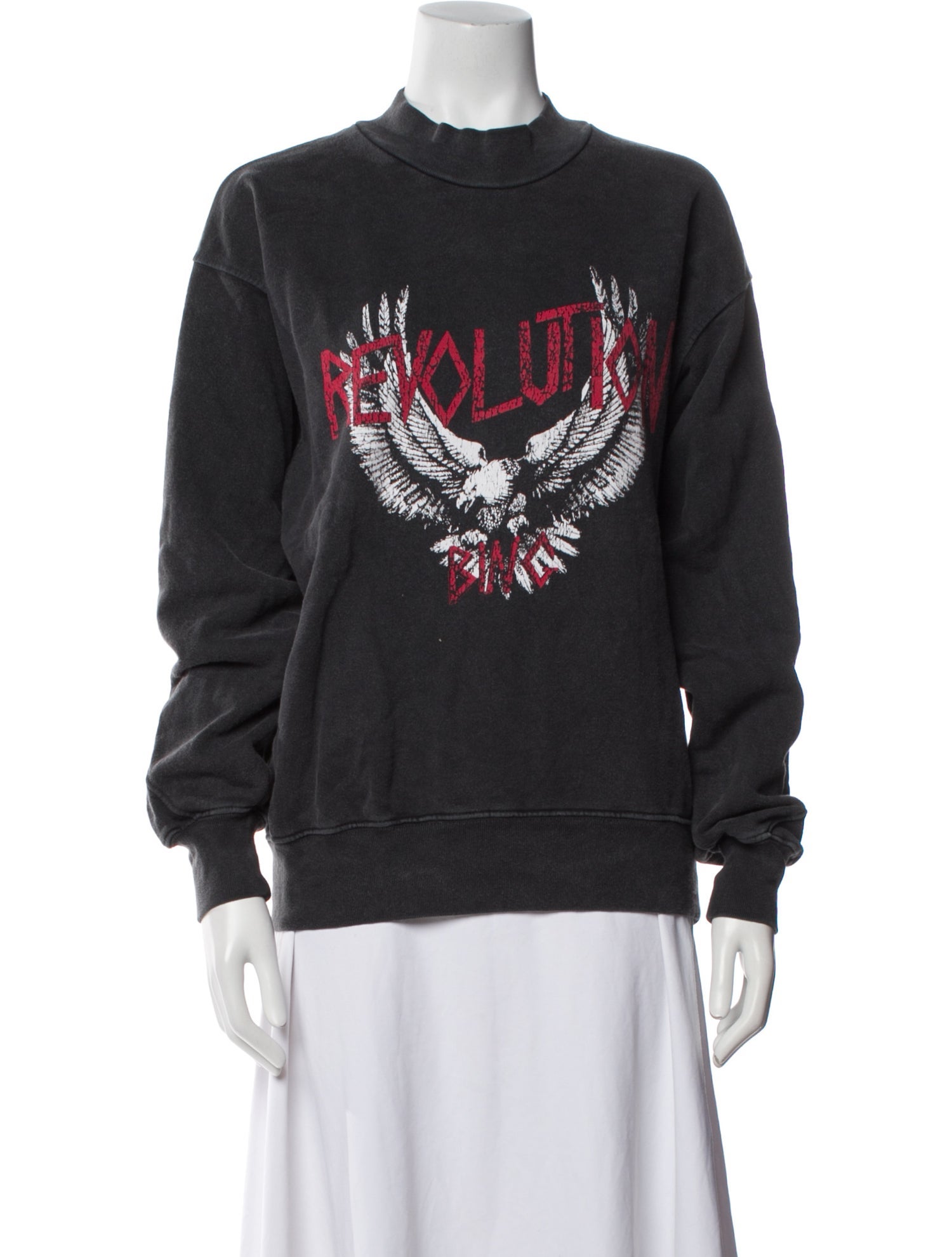 Anine Bing Graphic Print Crew Neck Sweatshirt