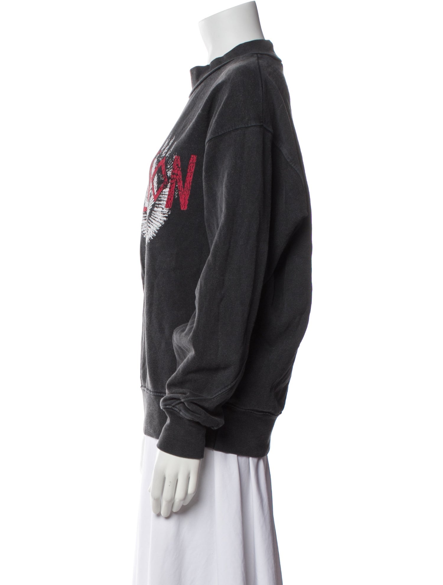 Anine Bing Graphic Print Crew Neck Sweatshirt