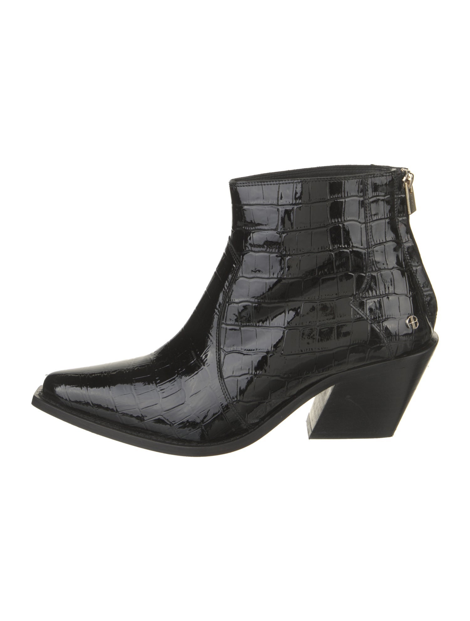 Anine Bing Patent Leather Western Boots