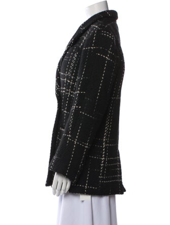 Anine Bing Wool Tweed Pattern Peacoat