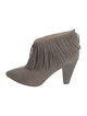 Anine Bing Suede Fringe Trim Accent Boots