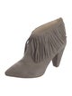 Anine Bing Suede Fringe Trim Accent Boots