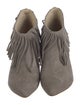 Anine Bing Suede Fringe Trim Accent Boots
