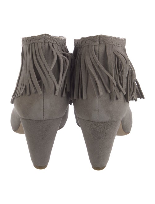 Anine Bing Suede Fringe Trim Accent Boots