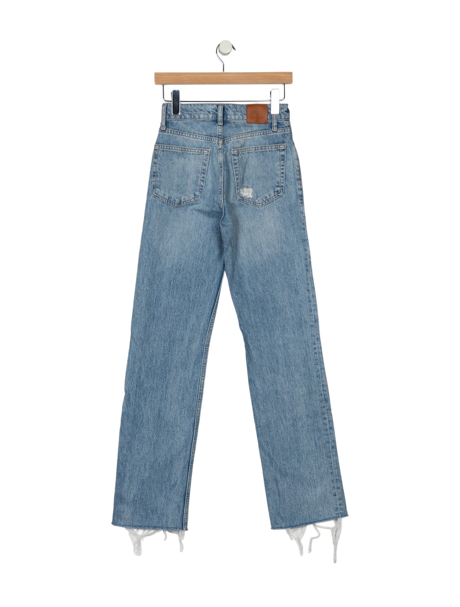 Anine Bing High-Rise Straight Leg Jeans