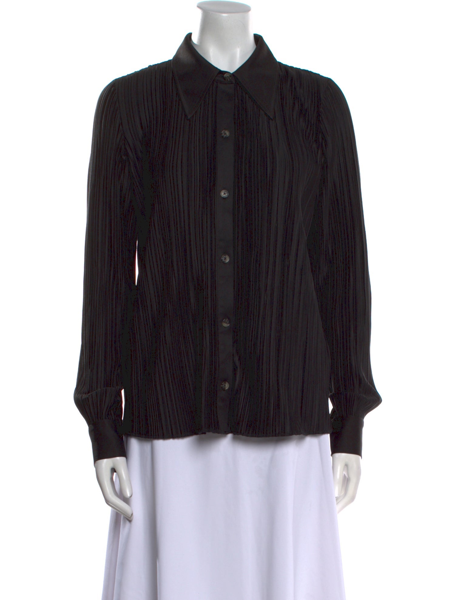 Anine Bing Printed Long Sleeve Button-Up Top