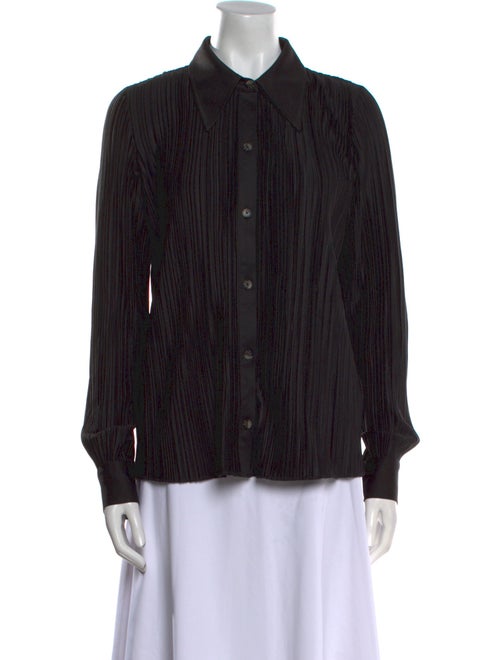 Anine Bing Printed Long Sleeve Button-Up Top