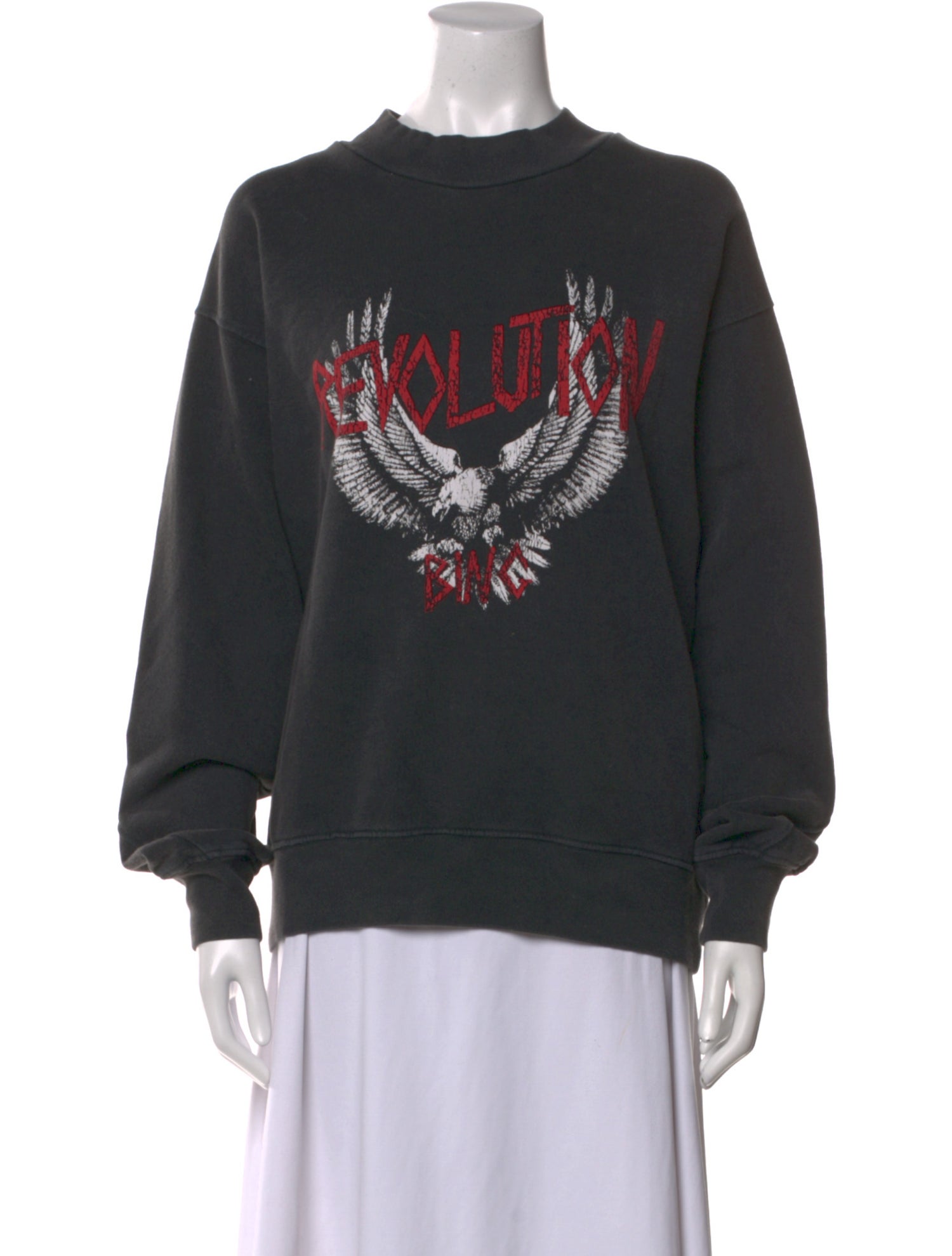 Anine Bing Graphic Print Crew Neck Sweatshirt