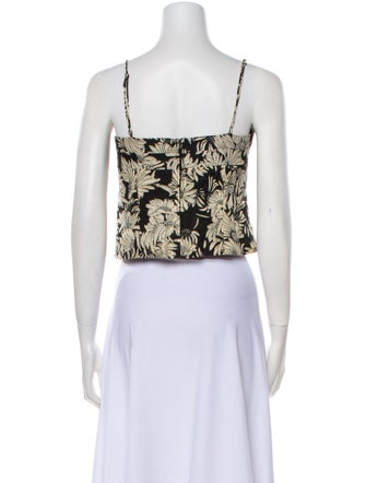 Anine Bing Linen Printed Crop Top