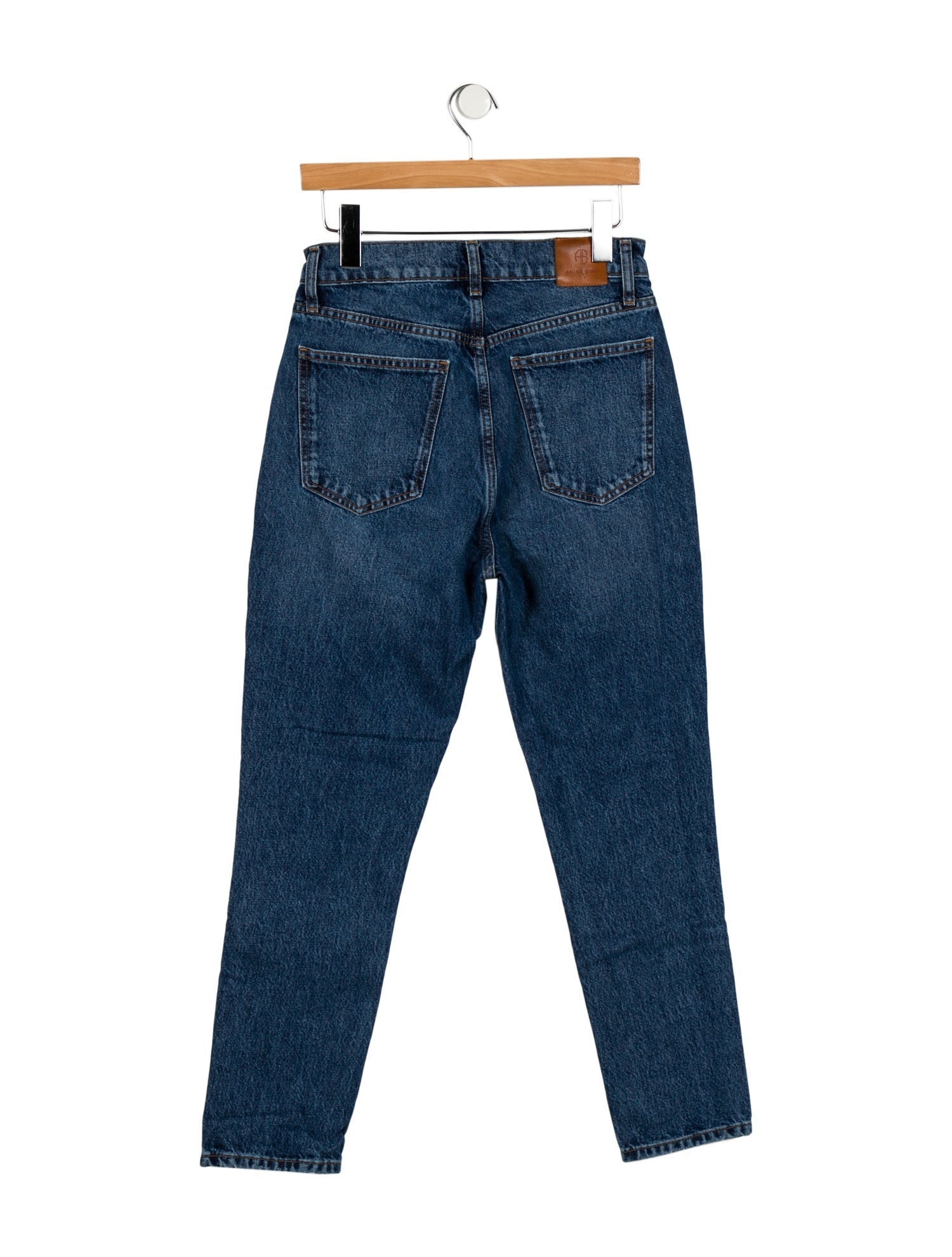 Anine Bing High-Rise Straight Leg Jeans