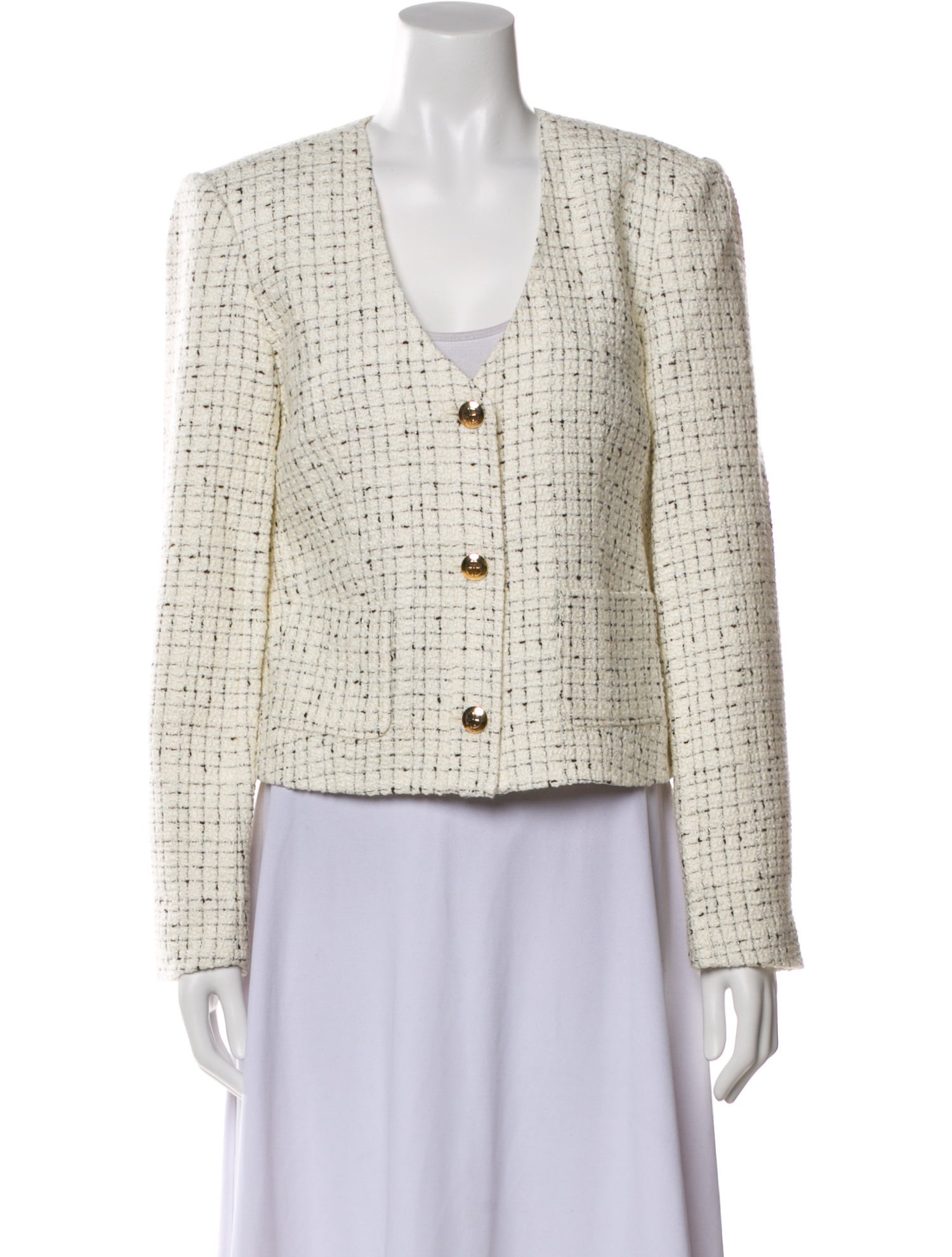 Anine Bing Tweed Pattern Evening Jacket