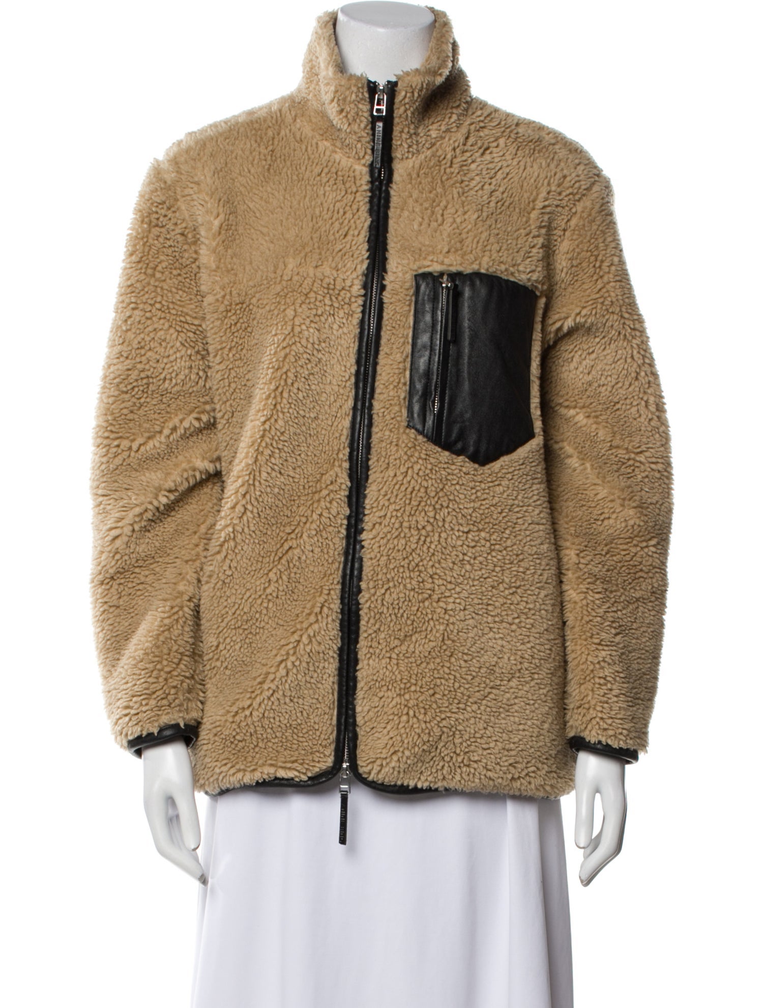 Anine Bing Fleece Faux Fur Jacket