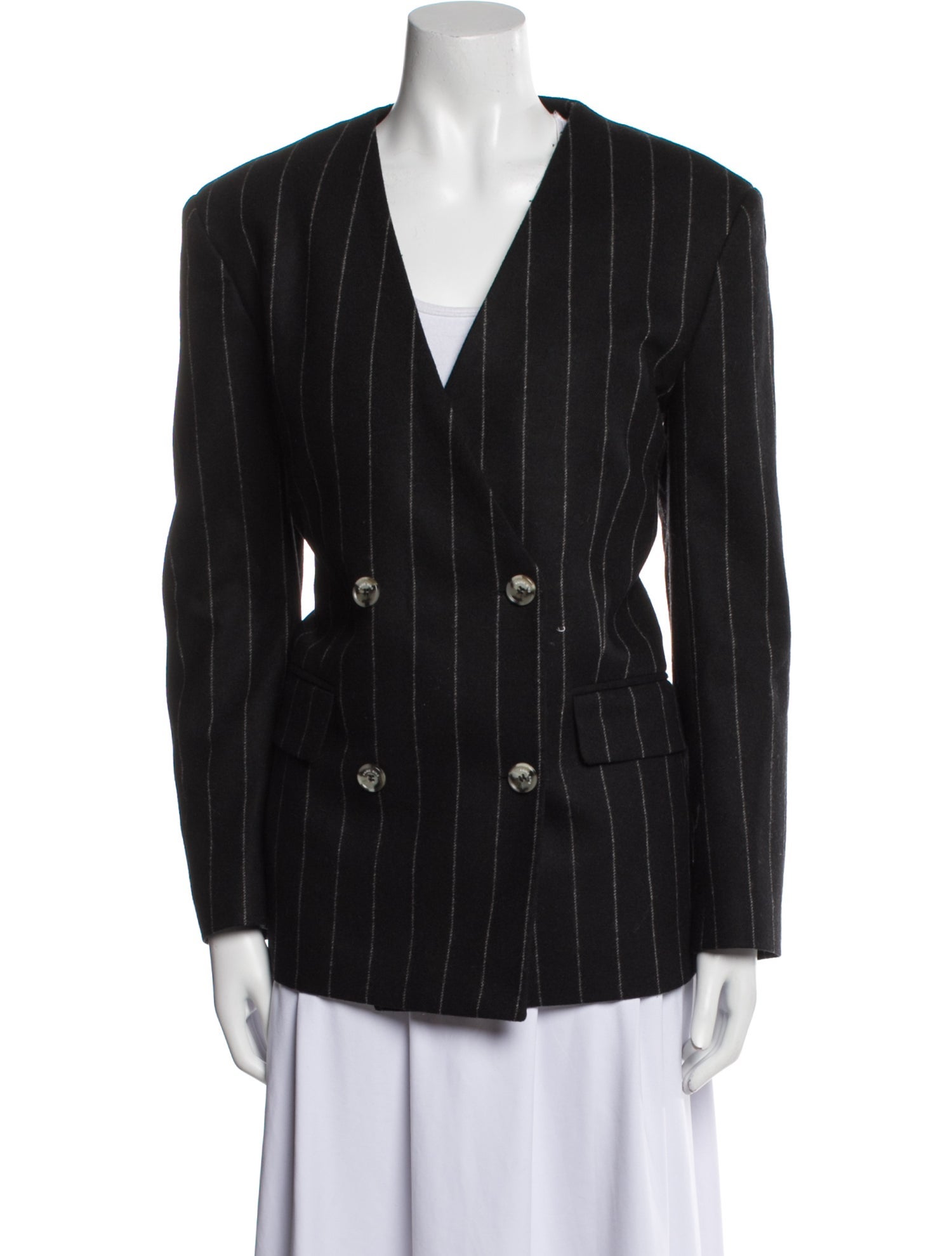 Anine Bing Wool Striped Blazer