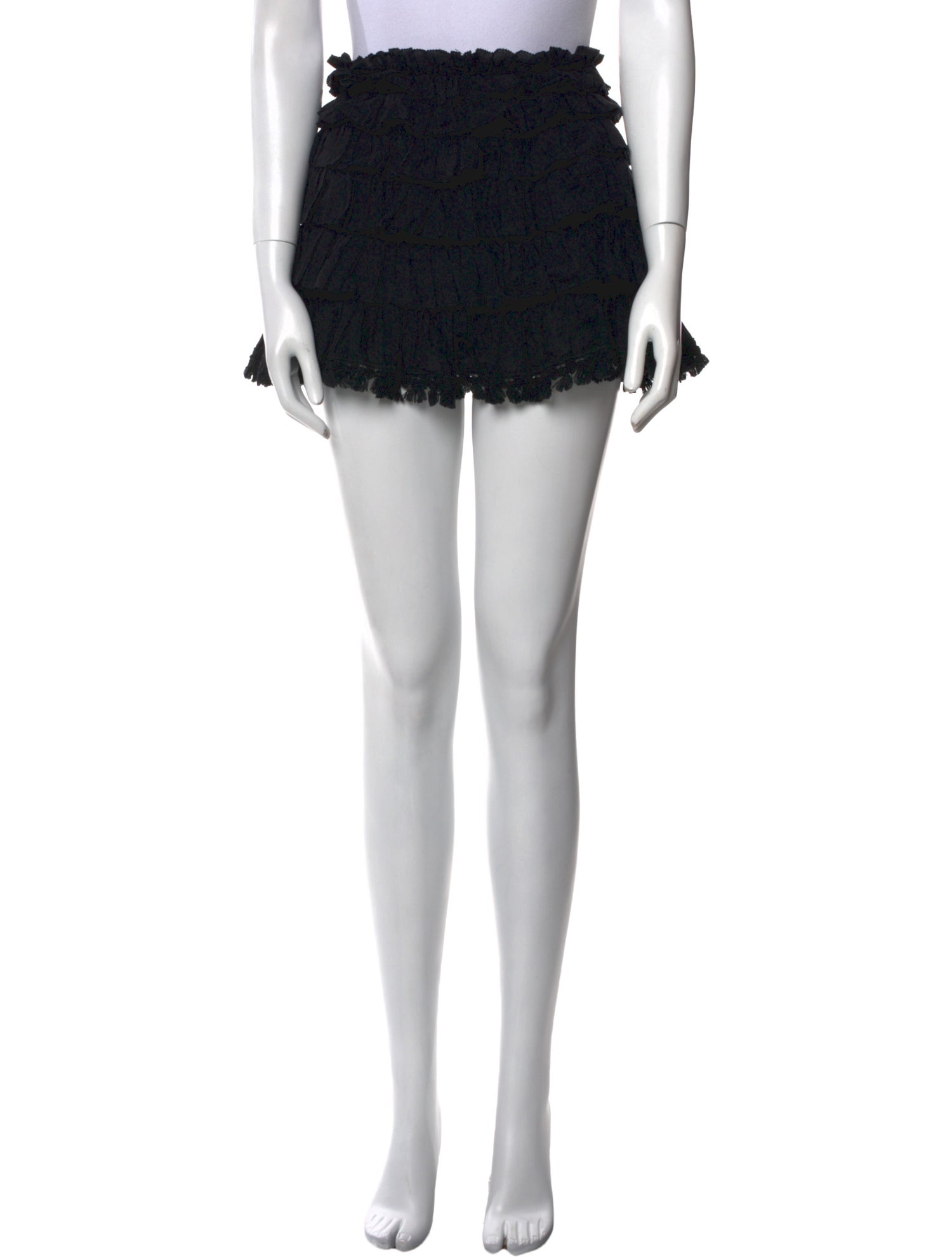 Anine Bing Ruffle Embellishment Mini Skirt