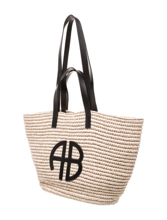 Anine Bing Raffia Top Handle Bag