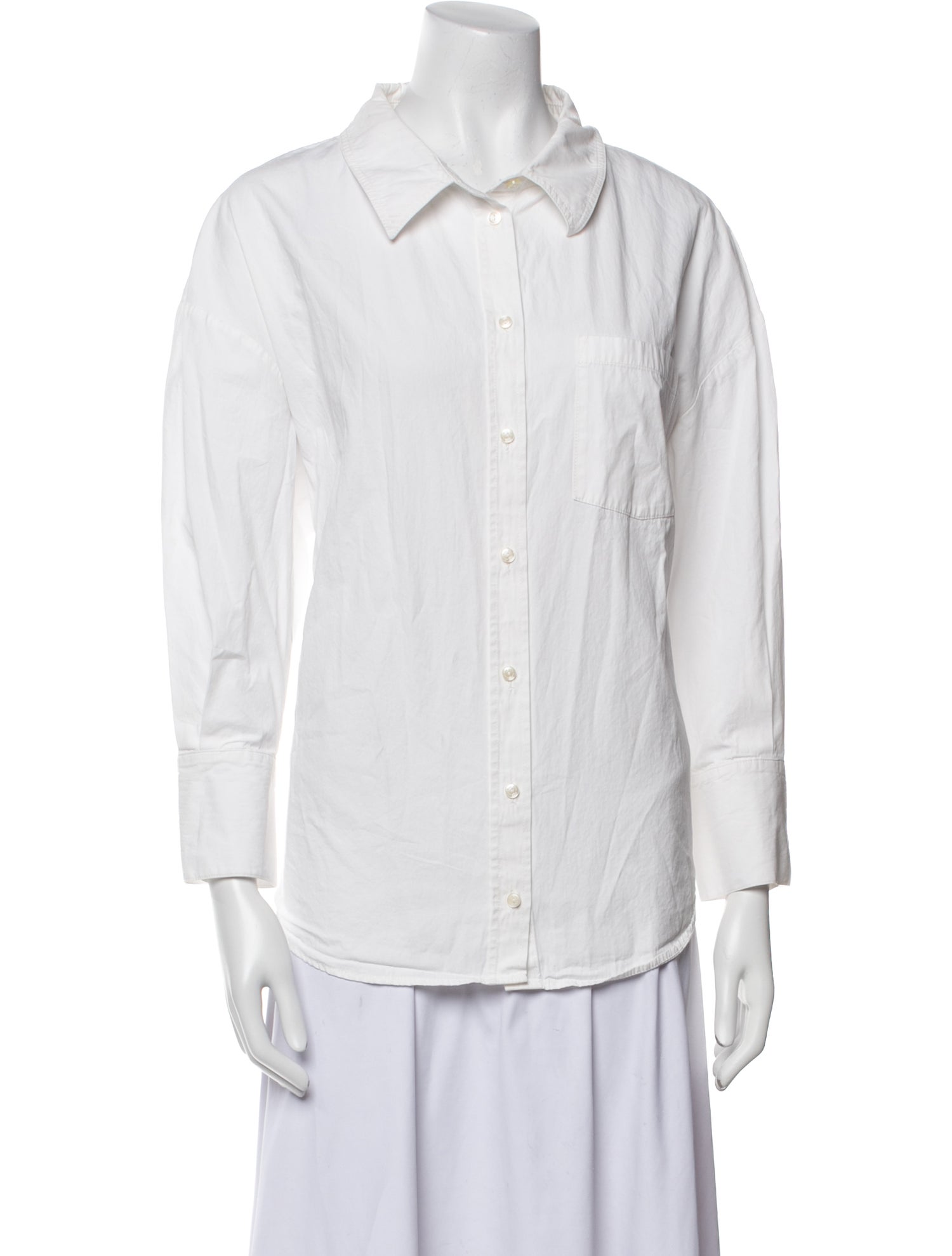 Anine Bing Three-Quarter Sleeve Button-Up Top