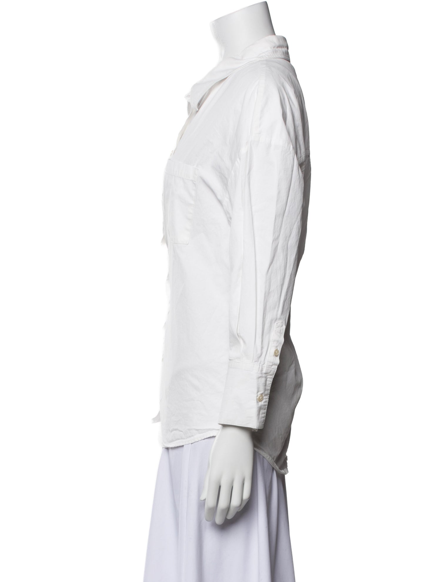 Anine Bing Three-Quarter Sleeve Button-Up Top