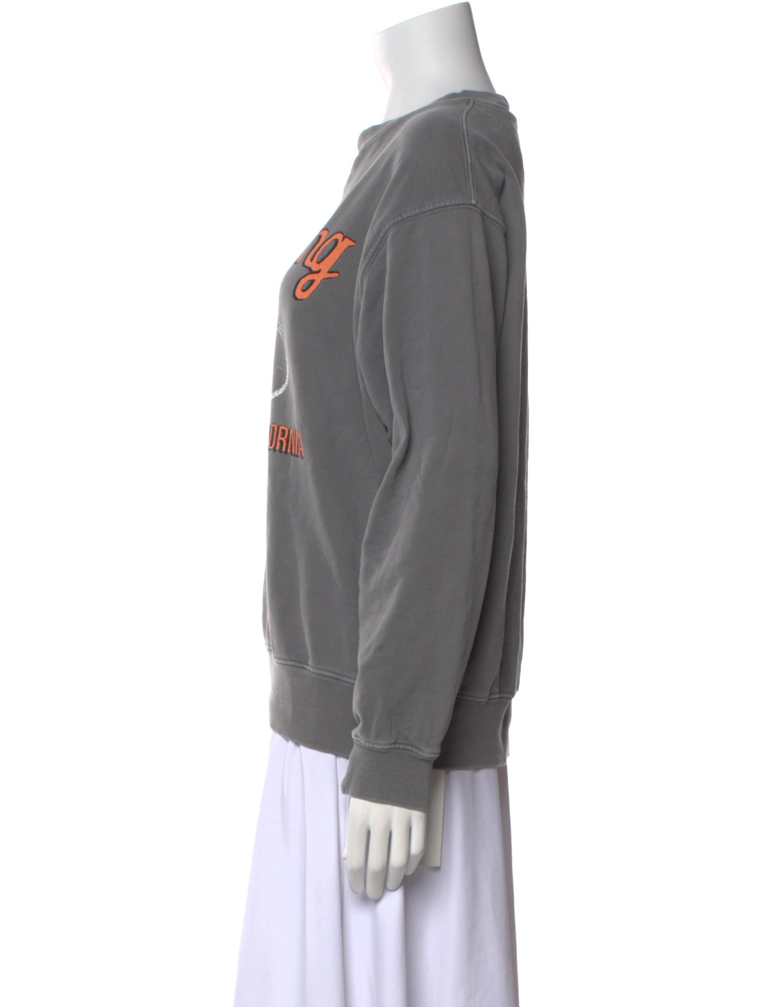 Anine Bing Graphic Print Crew Neck Sweater