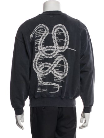 Anine Bing Graphic Print Crew Neck Sweatshirt