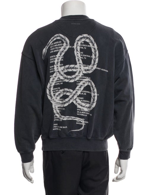 Anine Bing Graphic Print Crew Neck Sweatshirt