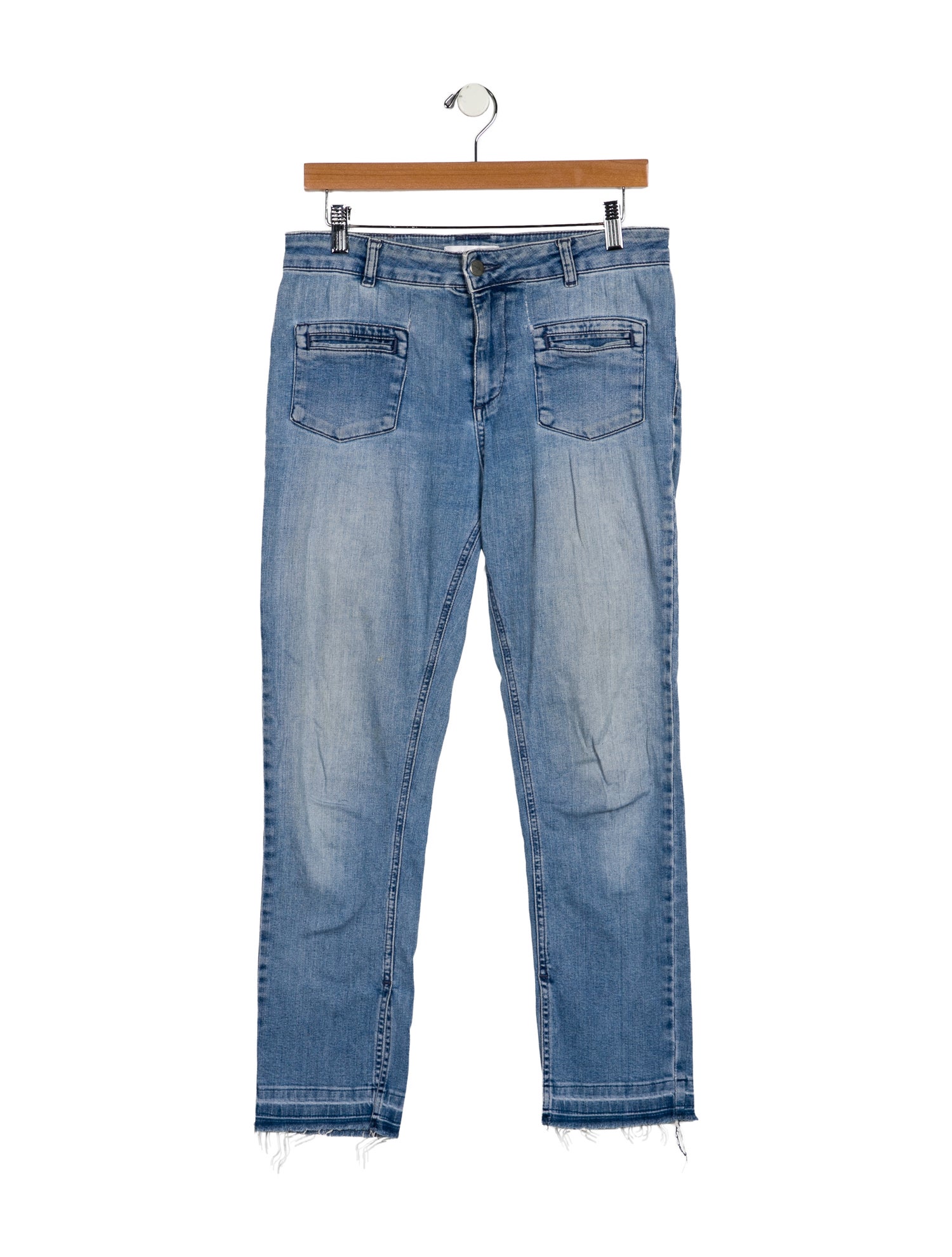 Anine Bing Mid-Rise Straight Leg Jeans