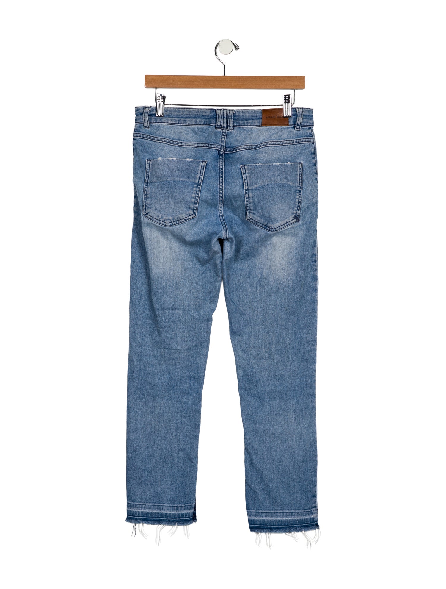 Anine Bing Mid-Rise Straight Leg Jeans