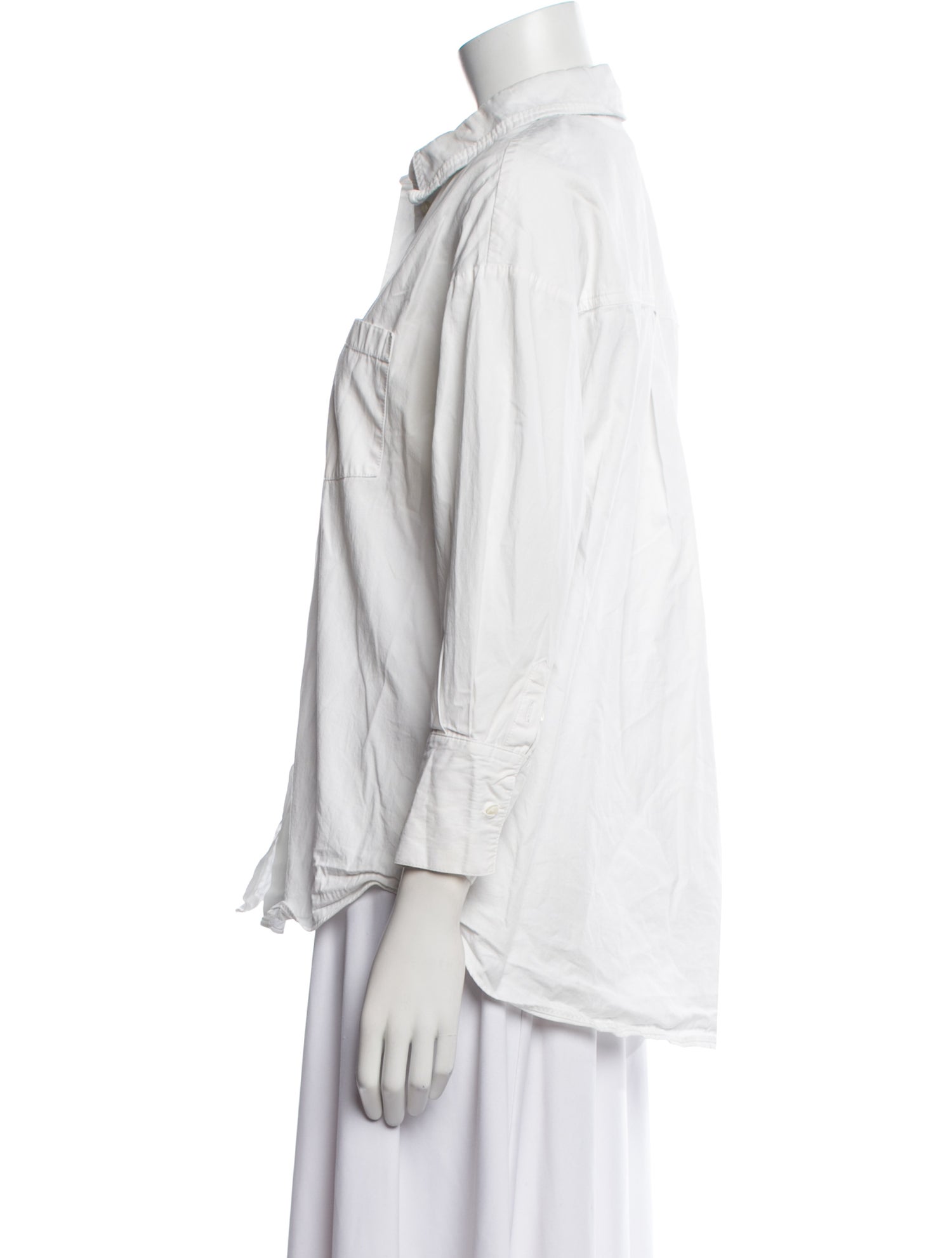 Anine Bing Three-Quarter Sleeve Button-Up Top