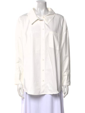 Anine Bing Long Sleeve Button-Up Top
