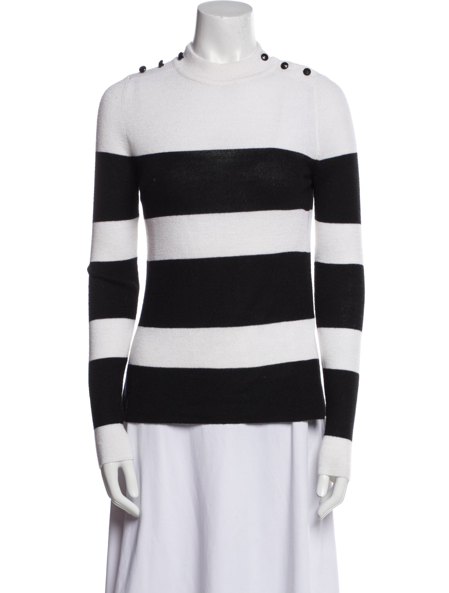 Anine Bing Striped Turtleneck Sweater
