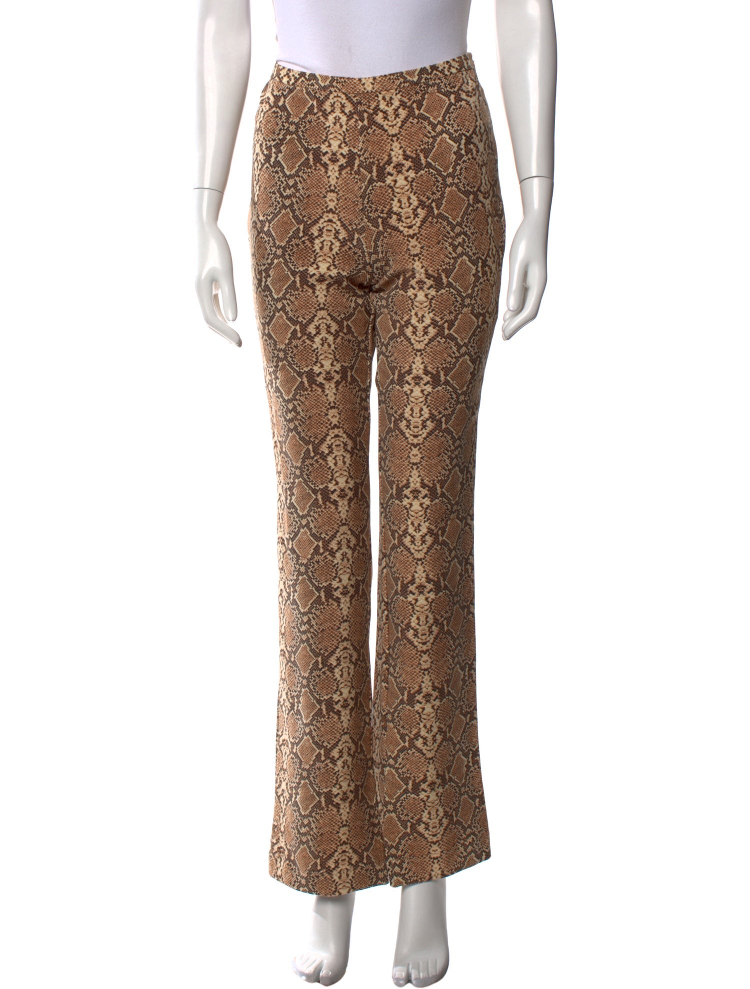 Anine Bing Animal Print Wide Leg Pants