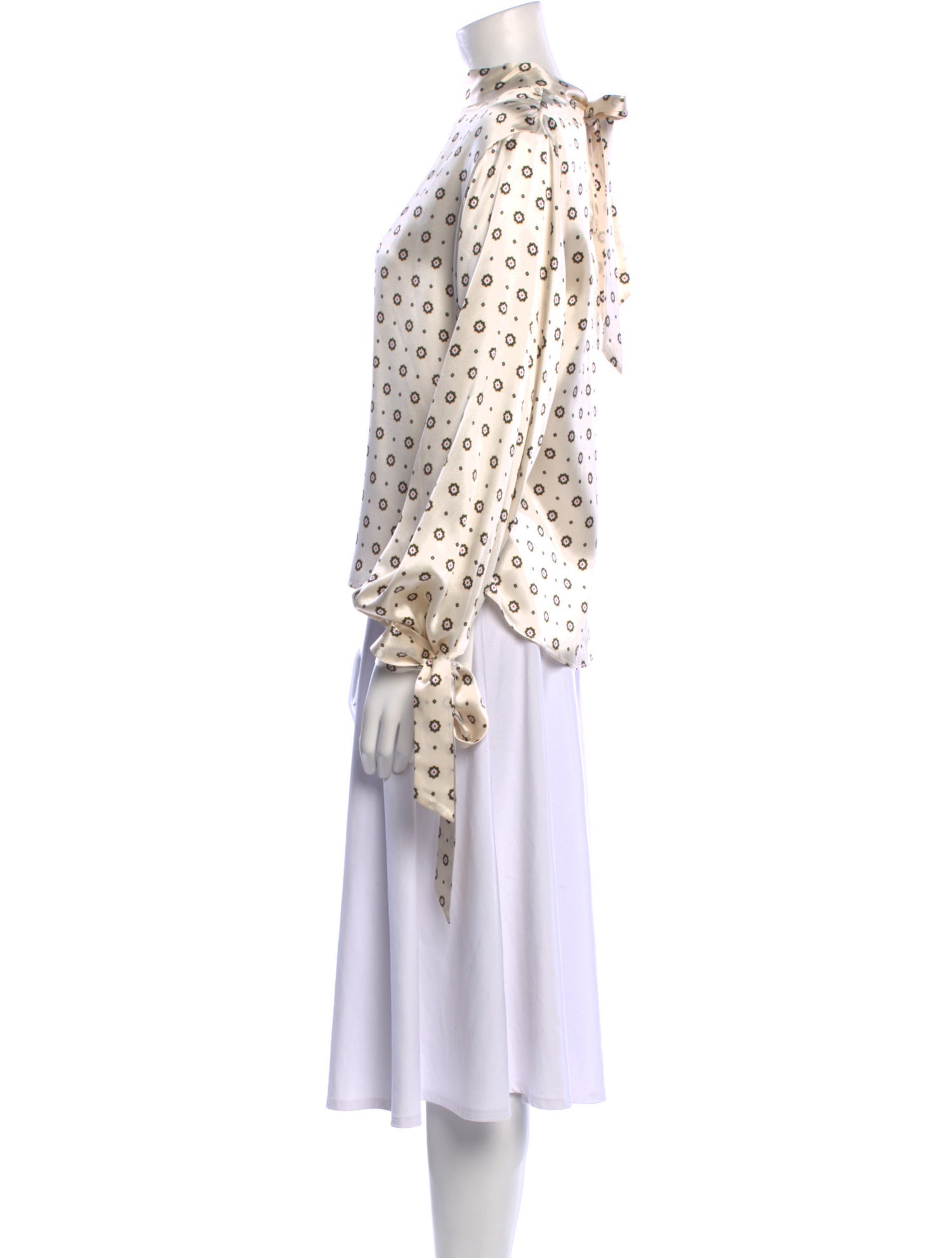 Anine Bing Silk Floral Print Blouse